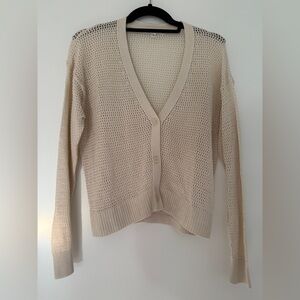 Uniqlo Cream Open Knit Women's Cardigan M
